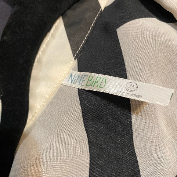 Striped black and White Preppy Women’s mini dress medium - Picture 6 of 6